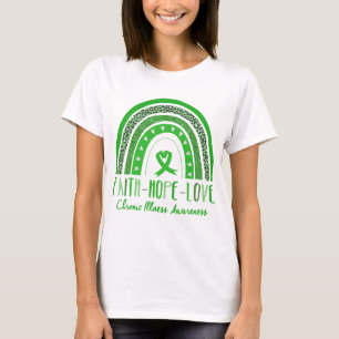 Rainbow Faith Hope Love Chronic Illness Awareness T-Shirt
