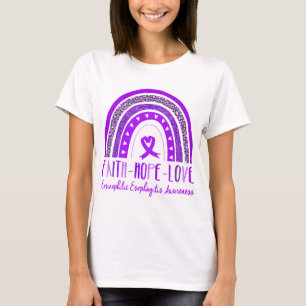 Rainbow Faith Hope Love Eosinophilic Oesophagitis  T-Shirt
