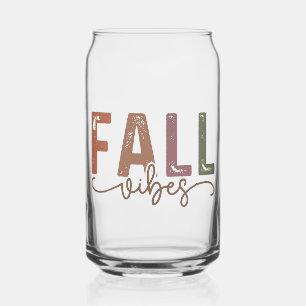 Rainbow Fall Vibes Can Glass