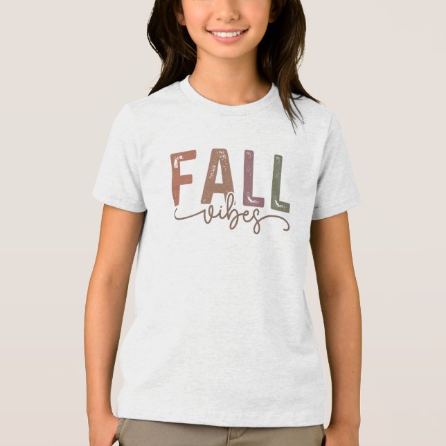 Rainbow Fall Vibes Tri-Blend Shirt (Front)