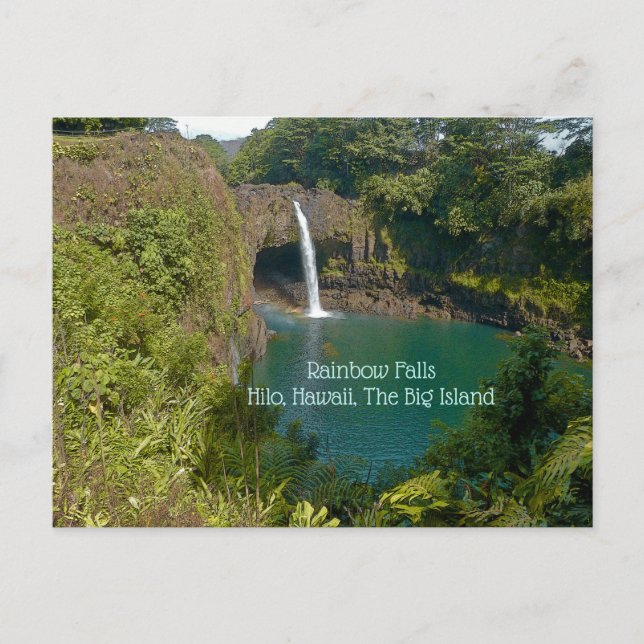 RAINBOW FALLS, HILO,  HAWAII, BIG ISLAND POSTCARD (Front)