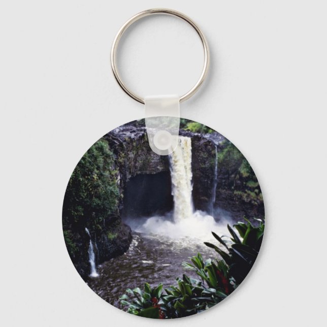 Rainbow Falls - Hilo, Hawaii Key Ring (Front)