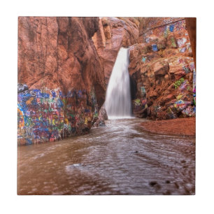 Rainbow Falls with Graffiti Tile