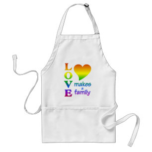 Rainbow Family apron - choose style, colour