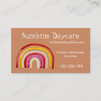 Rainbow family daycare centre childcare  business card