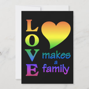 Rainbow Family invitation, customise Invitation