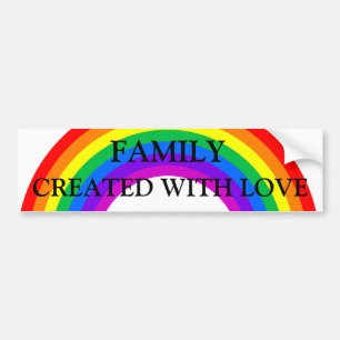 Rainbow Family Made with Love Bumper Sticker