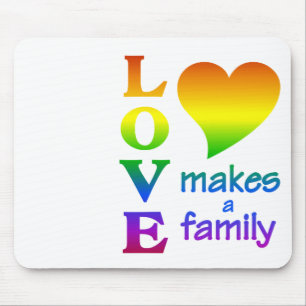Rainbow Family mousepad, customise Mouse Pad