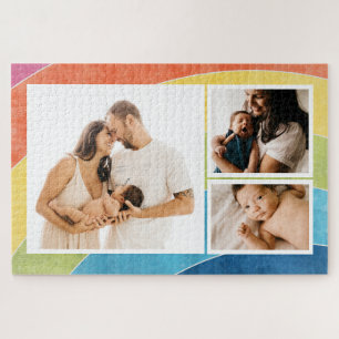 Rainbow Family Photo Collage Jigsaw Puzzle