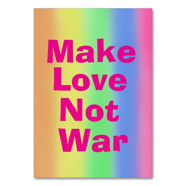 Rainbow fan table number (Front)