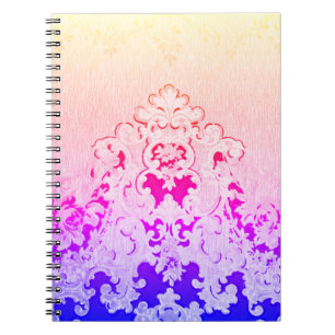 Rainbow Fancy Flourish Colorful Elegant Notebook