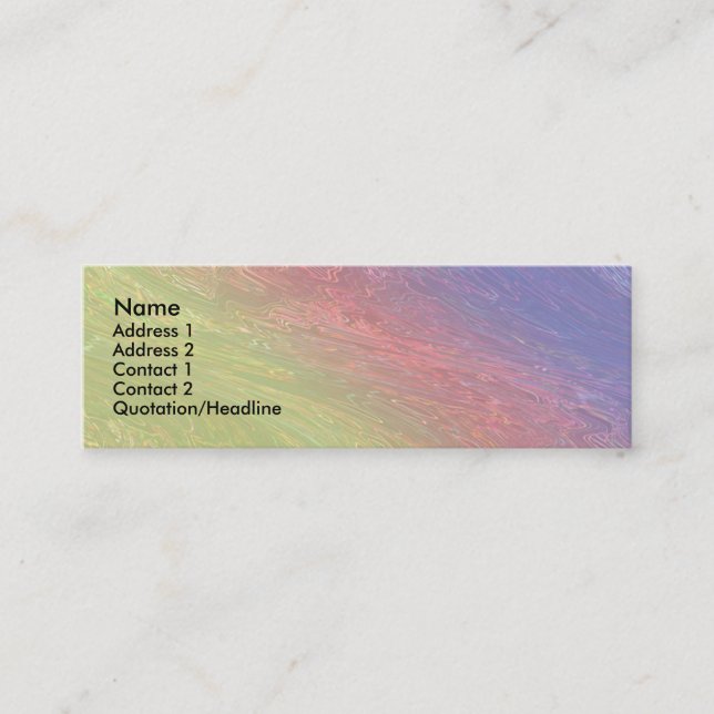 Rainbow Fantasy Mini Business Card (Front)