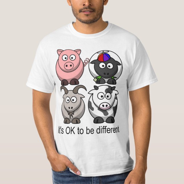 rainbow farm animals T-Shirt (Front)