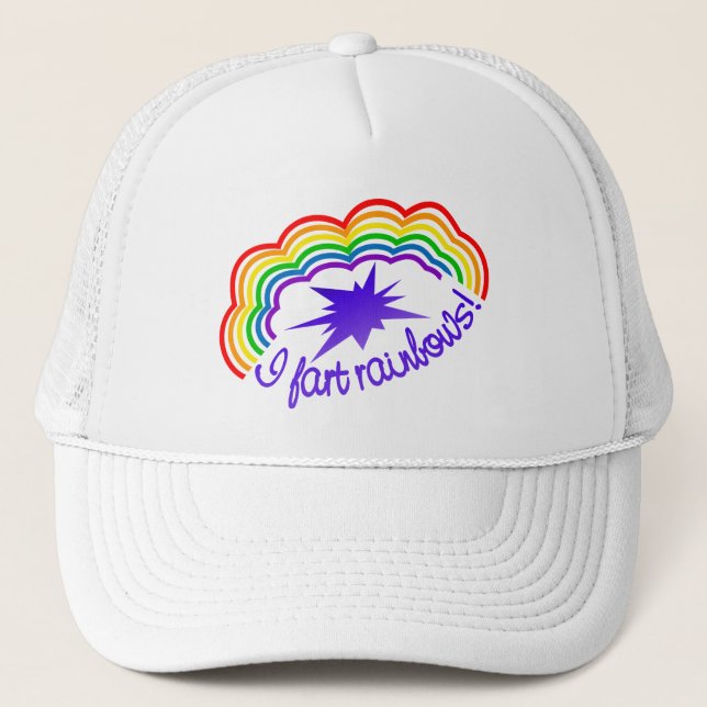 Rainbow Farts hat - choose colour (Front)