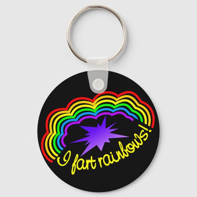 Rainbow Farts key chain (Front)