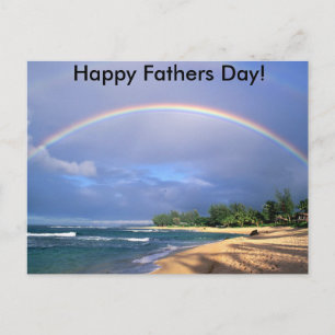 Rainbow Fathers Day Postcard