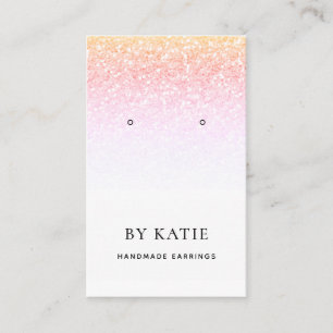 Rainbow Faux Glitter Earring Display Card