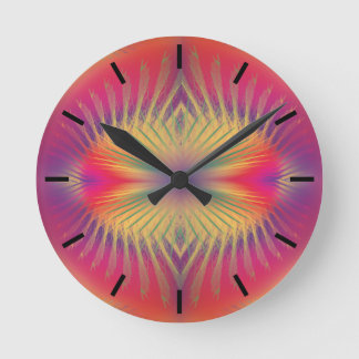 Rainbow Feathers Acrylic Wall Clock