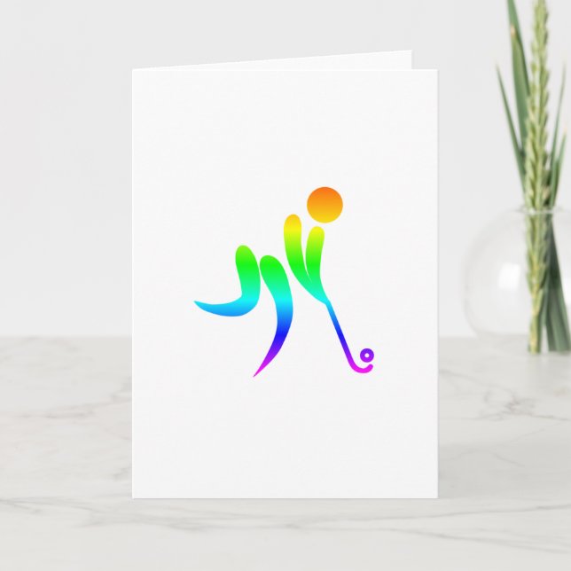 Rainbow Field Hockey Card (Front)