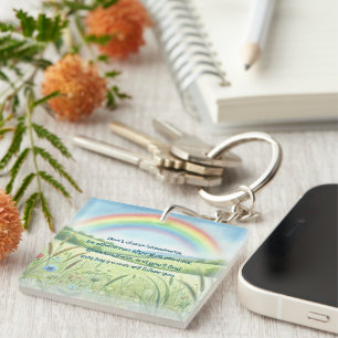 Rainbow / Field & Quote Key Ring