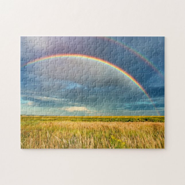 Rainbow Field USA Countryside Complex Jigsaw Puzzl Puzzle (Horizontal)