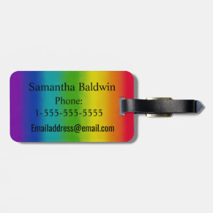Rainbow Find Joy in The Journey Luggage Tag