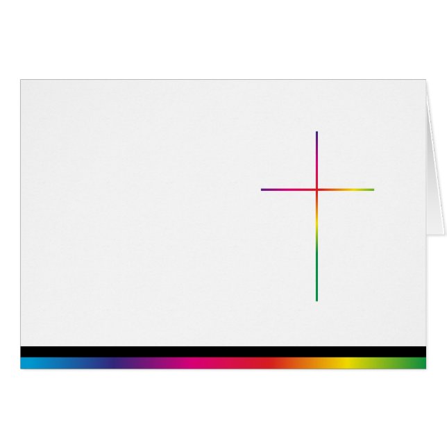 rainbow fine minimal memorial announcement  (Front Horizontal)