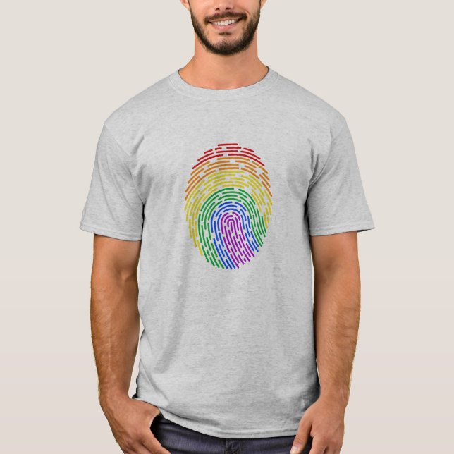 Rainbow Fingerprint T-Shirt (Front)