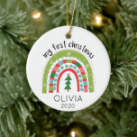 Rainbow First Christmas Ornament<br><div class="desc">rainbow first christmas ornament</div>
