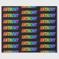 Rainbow First Name "ANTHONY"; Fun & Colourful