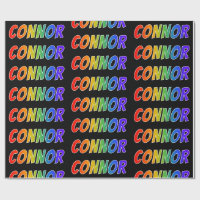 Rainbow First Name "CONNOR"; Fun & Colourful