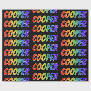 Rainbow First Name "COOPER"; Fun & Colourful Wrapping Paper