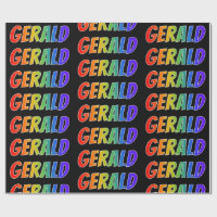 Rainbow First Name "GERALD"; Fun & Colourful