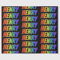 Rainbow First Name "HENRY"; Fun & Colourful
