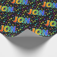 Rainbow First Name "JON" + Stars