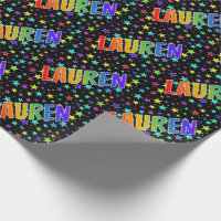 Rainbow First Name "LAUREN" + Stars