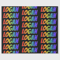 Rainbow First Name "LOGAN"; Fun & Colourful