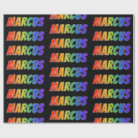 Rainbow First Name "MARCUS"; Fun & Colourful