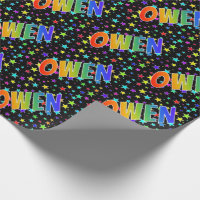 Rainbow First Name "OWEN" + Stars