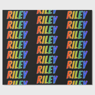 Rainbow First Name "RILEY"; Fun & Colourful Wrapping Paper