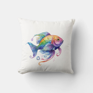 Rainbow Fish 1 Small Cushion