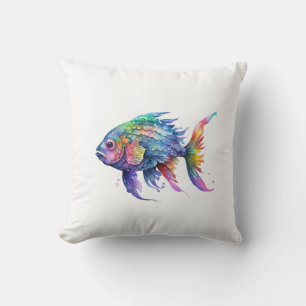 Rainbow Fish 2 Small Cushion