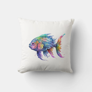 Rainbow Fish 2 Small Cushion