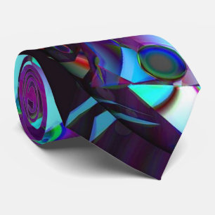 Rainbow Fish cool modern abstract art Tie