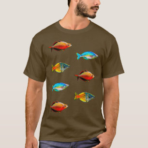 Rainbow Fish Cute Design For Fish Lovers T-Shirt