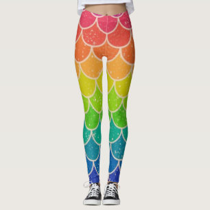 Rainbow Fish / Dragon / Dino Scales Leggings Pride