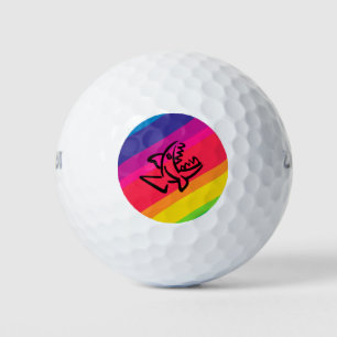 Rainbow fish golf balls