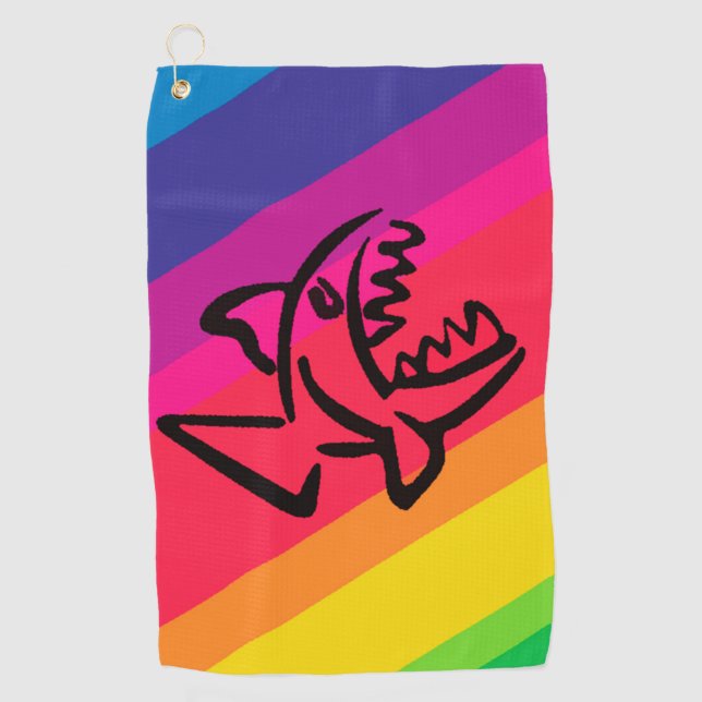 Rainbow fish golf towel (Front)