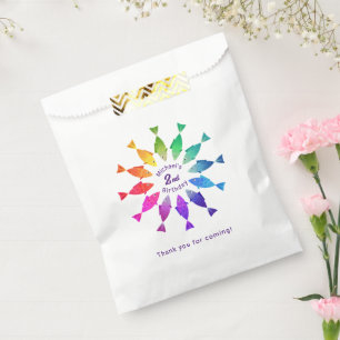 Rainbow fish in ocean cute colourful pattern favour bags