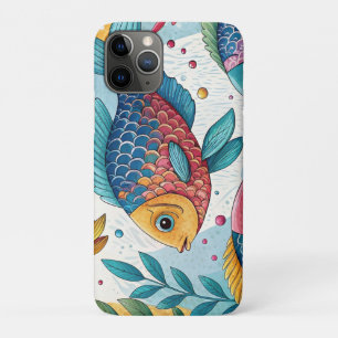 Rainbow Fish in Underwater Case-Mate iPhone Case